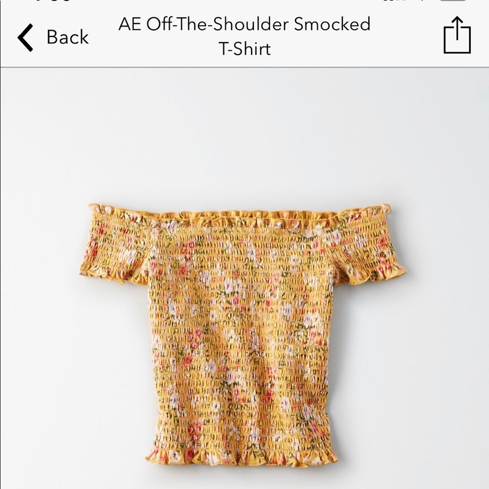 American Eagle off the shoulder floral top